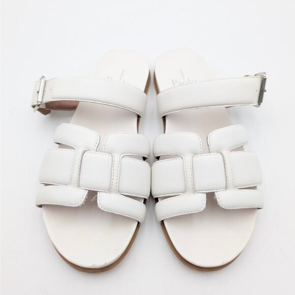 Linea Paolo Rosalie Strappy Slide Sandal Women's Eggshell Size US6.5M EU37 - Picture 13 of 13